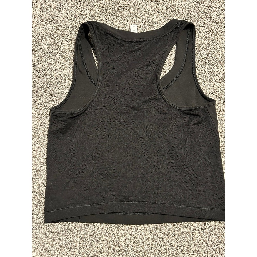 Athleta black lace tank top shirt women's small. E12 - Picture 2 of 4